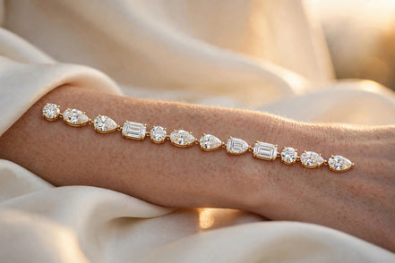 Mixed-Cut Diamond Line Bracelet lifestyle