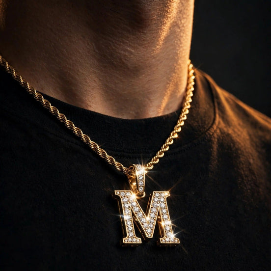 Diamond Initial Pendant lifestyle