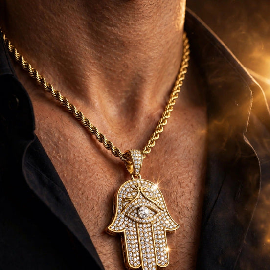 Hamsa Diamond Pendant lifestyle