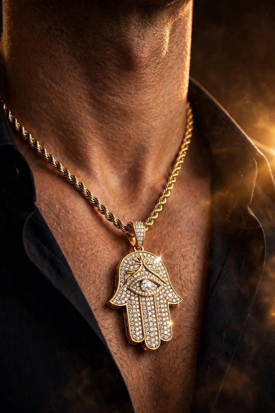 Hamsa Diamond Pendant lifestyle