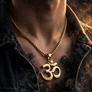 Om Gold Pendant lifestyle