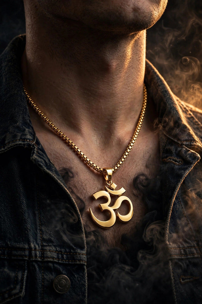 Om Gold Pendant lifestyle