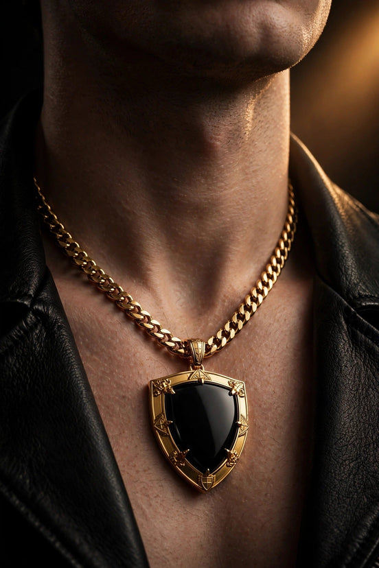 Onyx Shield Pendant lifestyle