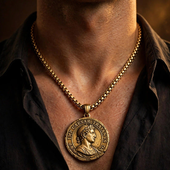 Roman Coin Medallion Pendant lifestyle