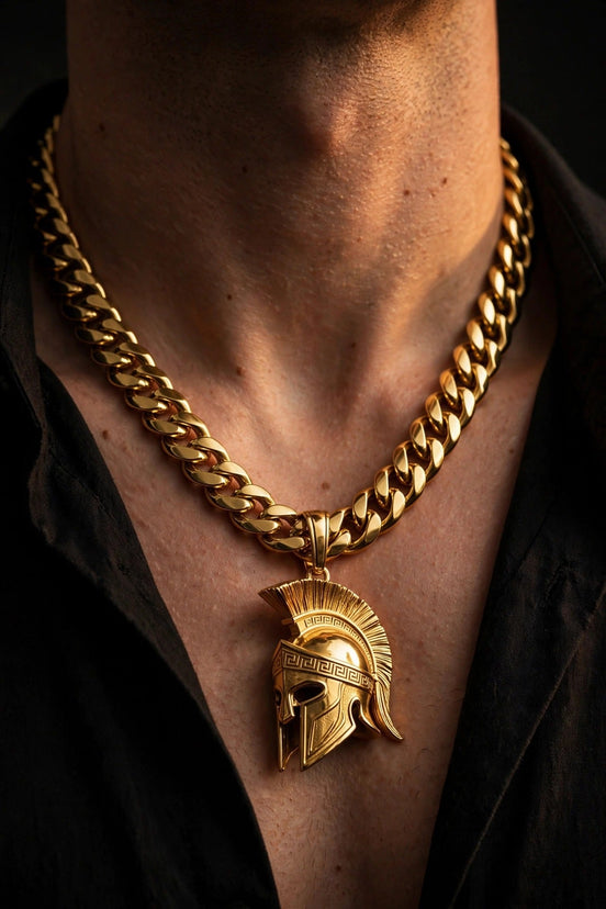 Spartan Helmet Pendant lifestyle