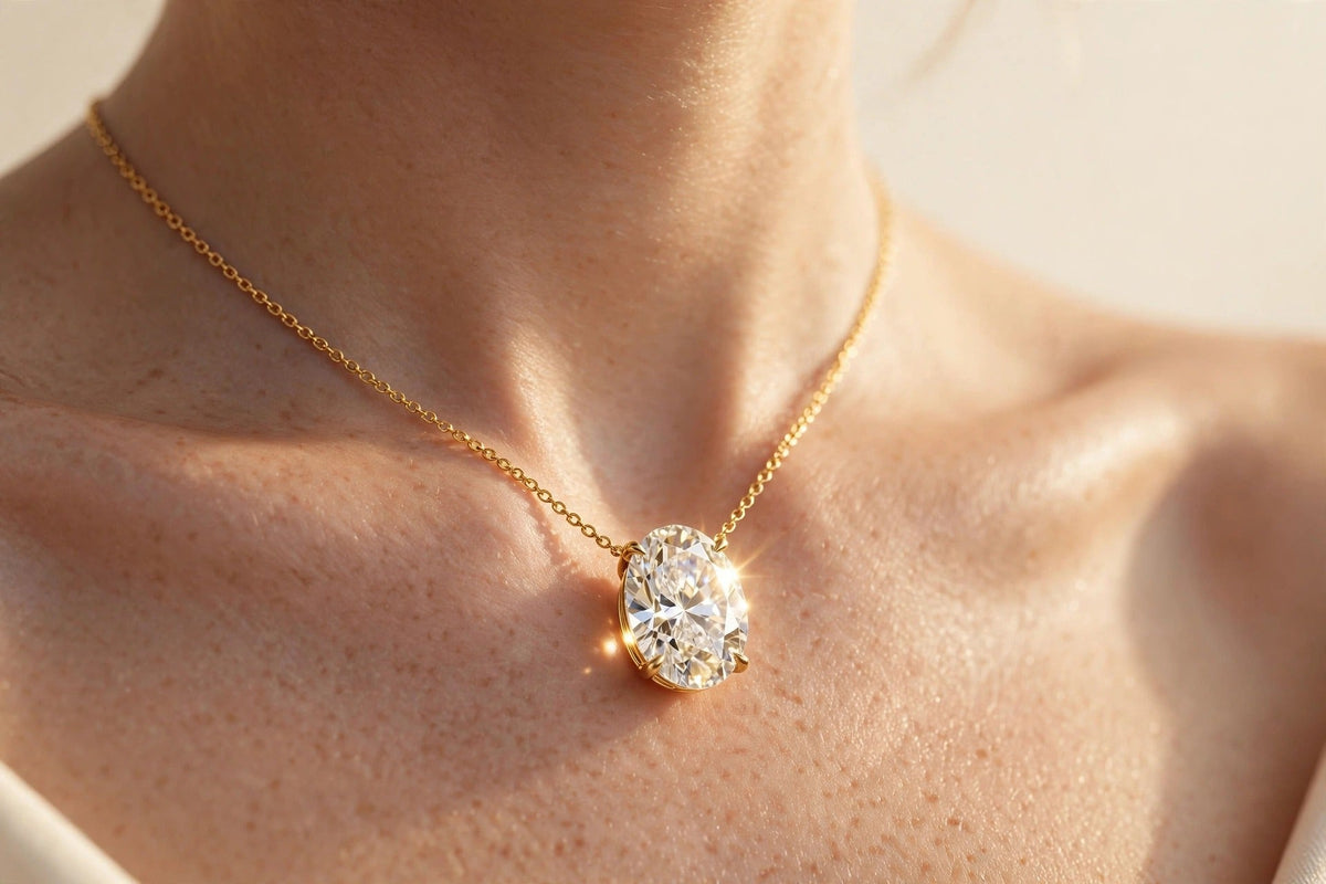 Oval Solitaire Pendant lifestyle