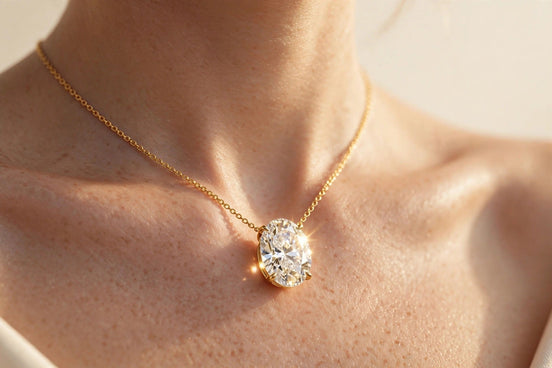 Oval Solitaire Pendant lifestyle