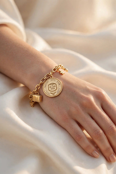 Passport Stamp Charm lifestyle