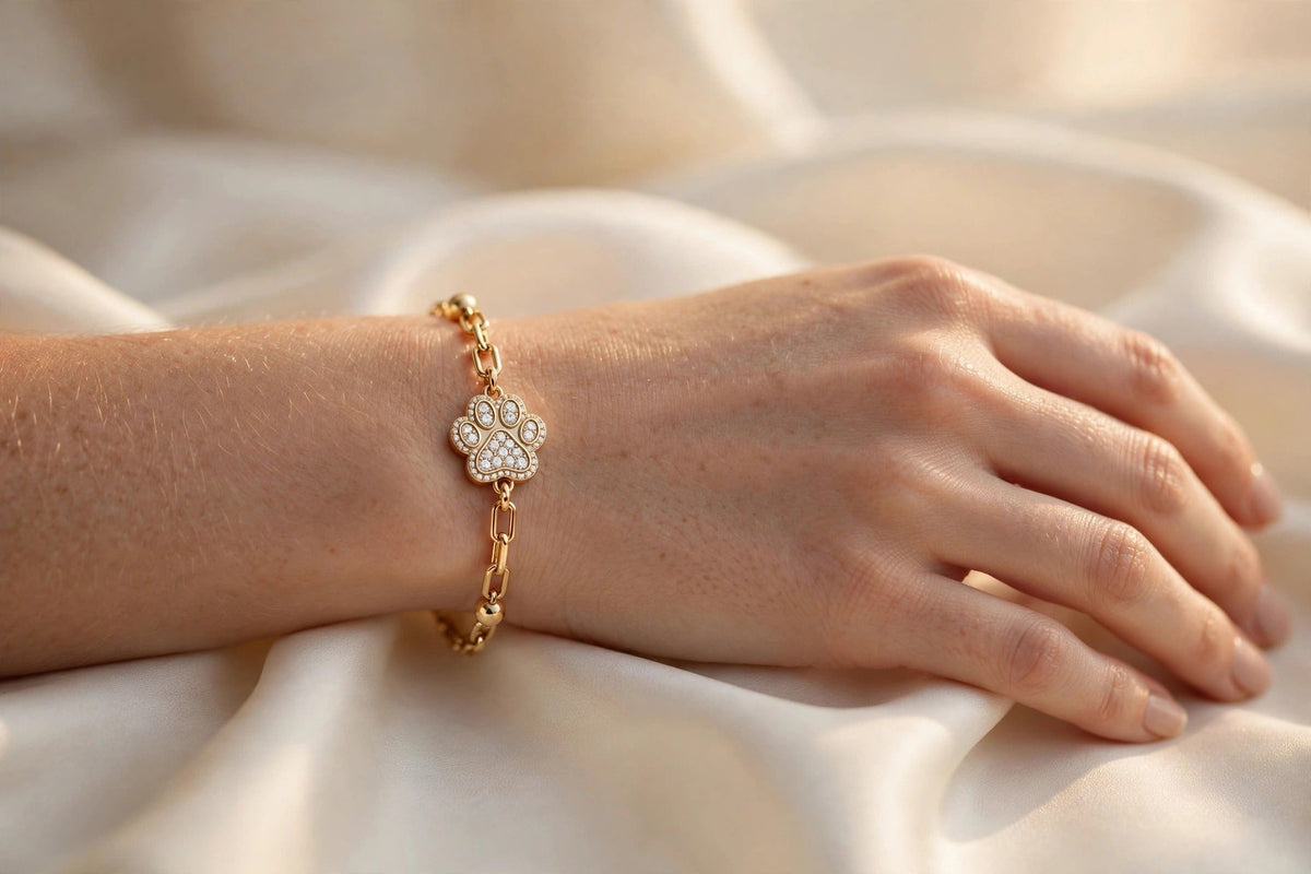 Paw Print Diamond Charm lifestyle