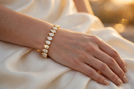 Pear-Shaped Tennis Bracelet lifestyle