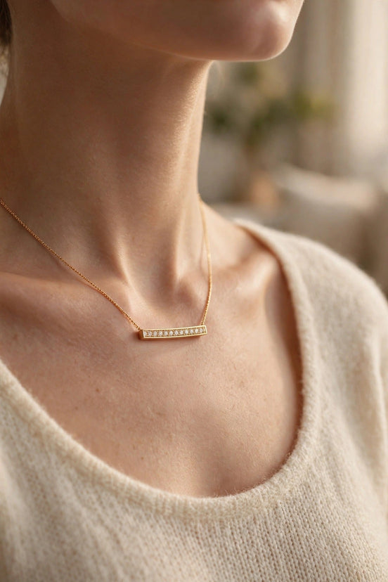 Diamond Bar Pendant lifestyle