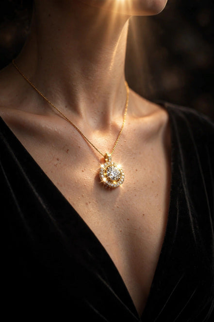 Diamond Halo Pendant lifestyle