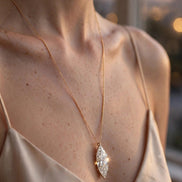 Long Marquise Drop Necklace lifestyle
