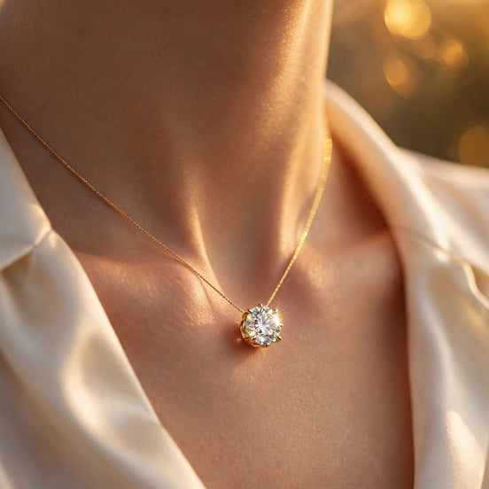 Solitaire Diamond Pendant lifestyle