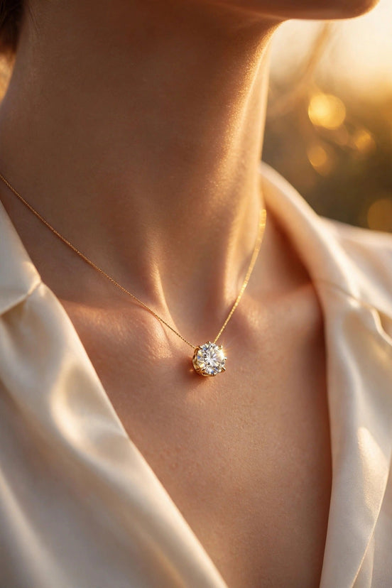 Solitaire Diamond Pendant lifestyle