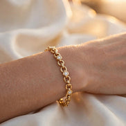 Rolo Diamond Station Bracelet lifestyle