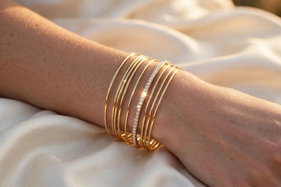 Stackable Slim Bangle Set lifestyle