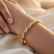 Twisted Cable Diamond Bangle lifestyle