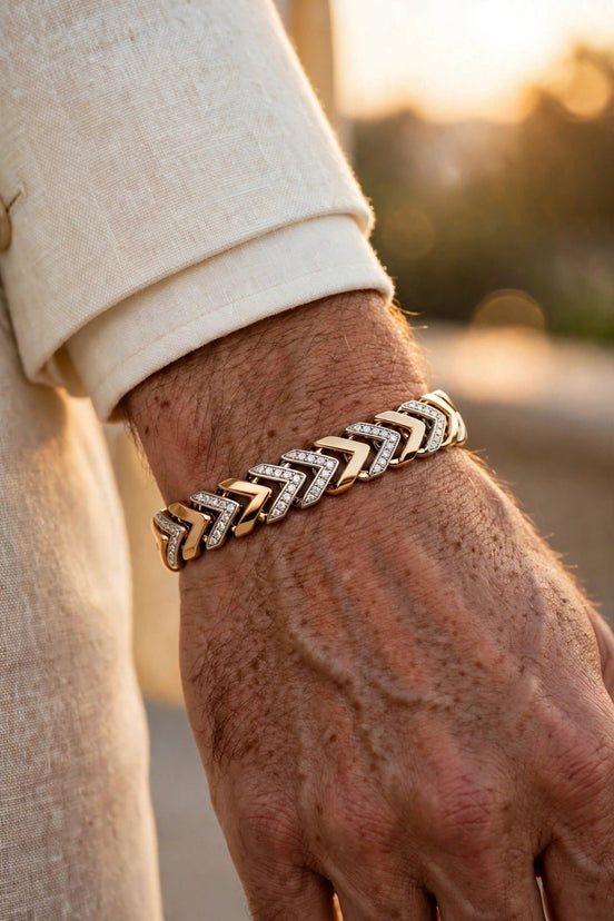 Two-Tone Franco Bracelet lifestyle