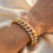 Women's Diamond Cuban Bracelet lifestyle