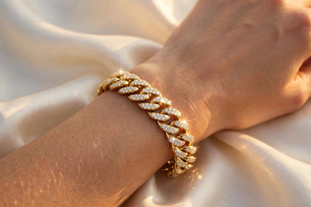 Women's Diamond Cuban Bracelet lifestyle