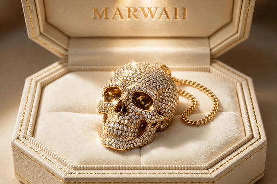 3D Iced Skull Pendant