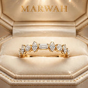 Alternating-Shape Eternity Band