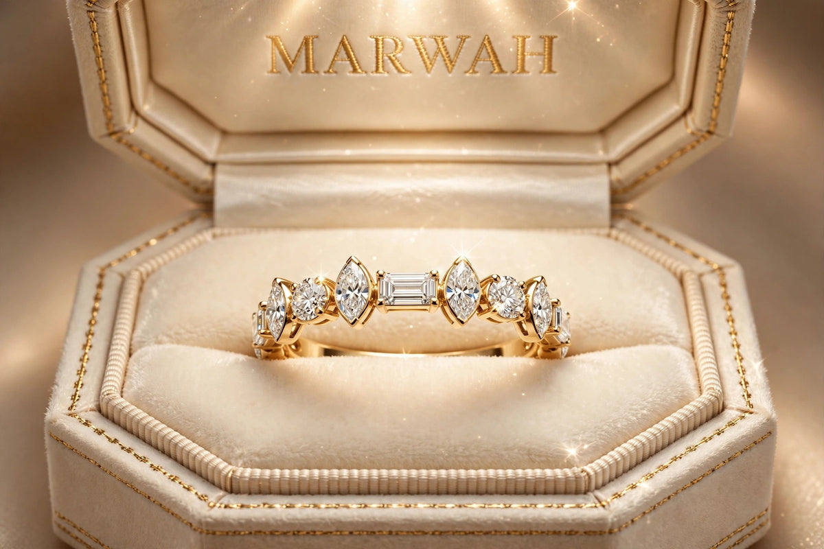 Alternating-Shape Eternity Band