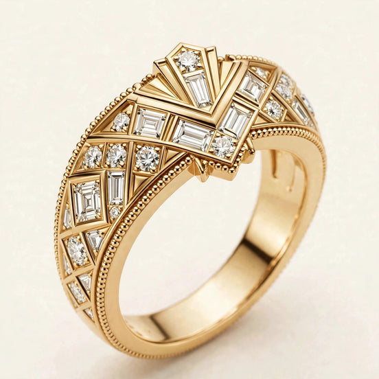Art Deco Diamond Band
