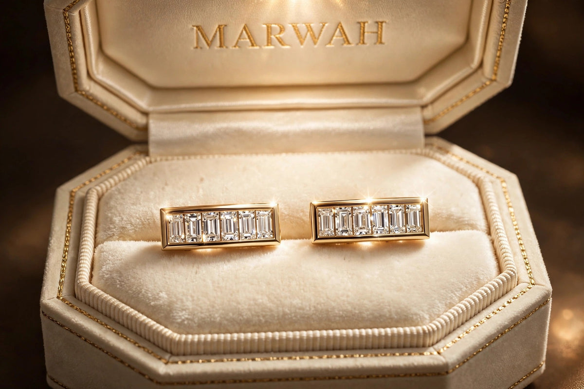 Baguette Diamond Studs