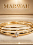 Stackable Slim Bangle Set in the MARWAH ivory box
