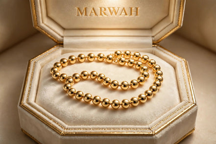 Gold Bead Chain Necklace