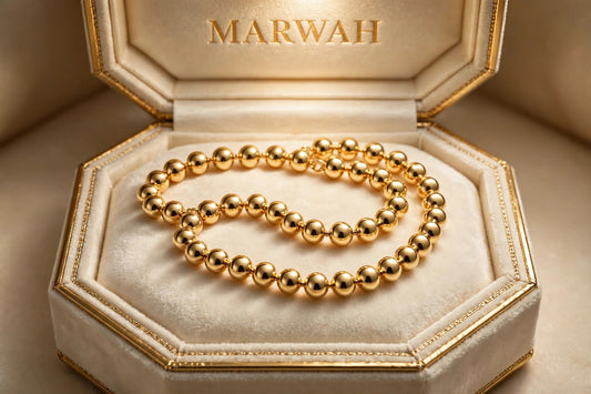 Gold Bead Chain Necklace