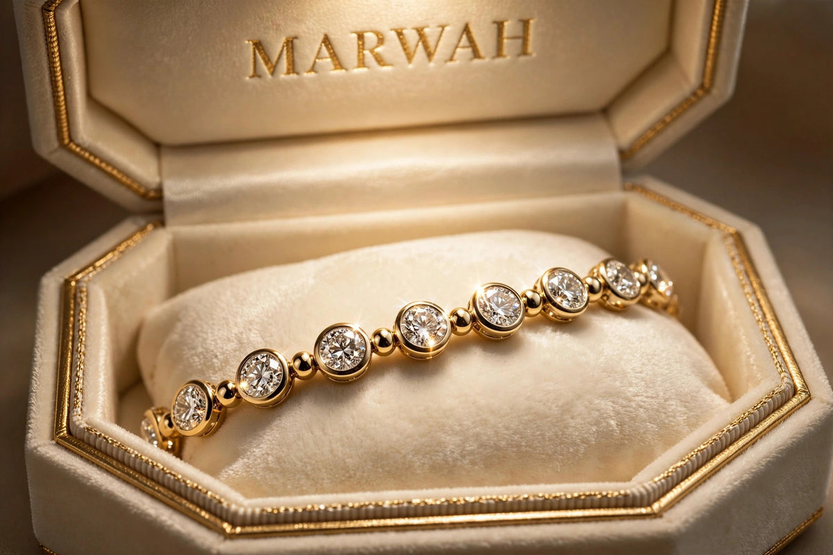 Bezel-Set Tennis Bracelet
