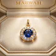 Birthstone Charm in the MARWAH ivory box