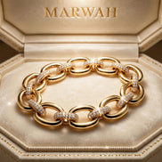 Bold Link Diamond Bracelet