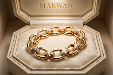 Bold Link Diamond Bracelet
