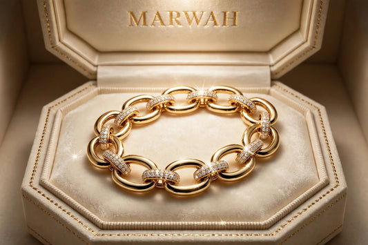 Bold Link Diamond Bracelet