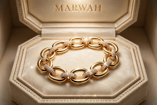 Bold Link Diamond Bracelet