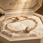 Diamond Bolo Bracelet in the MARWAH ivory box