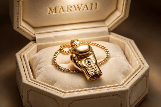 Boxing Glove Pendant in the MARWAH ivory box