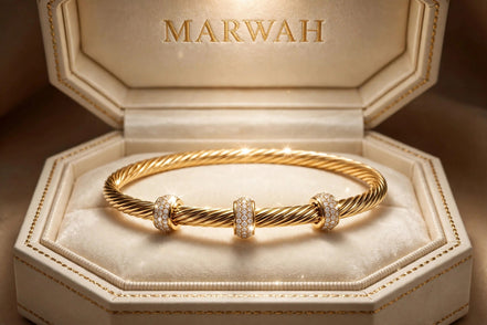 Twisted Cable Diamond Bangle