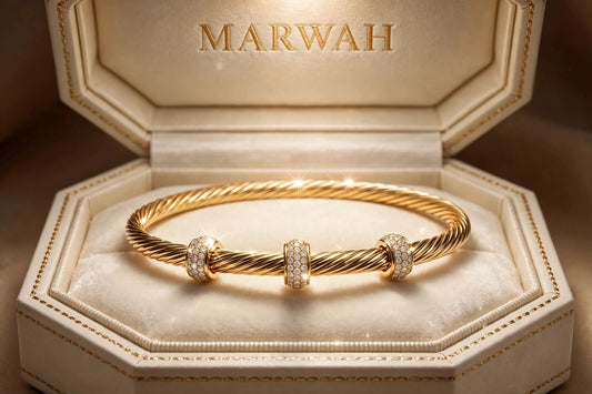 Twisted Cable Diamond Bangle