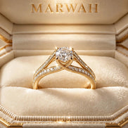 Cathedral Diamond Bridge Ring