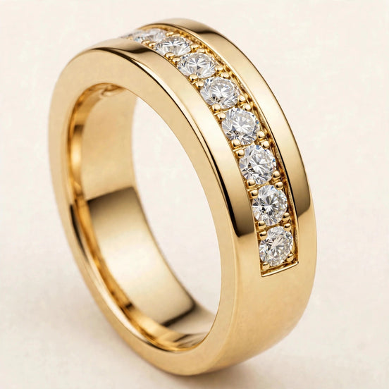 Channel-Set Diamond Band