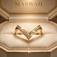 Chevron V Diamond Band