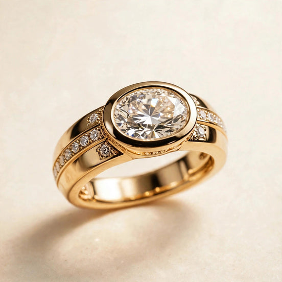 Chunky Cigar Band Solitaire