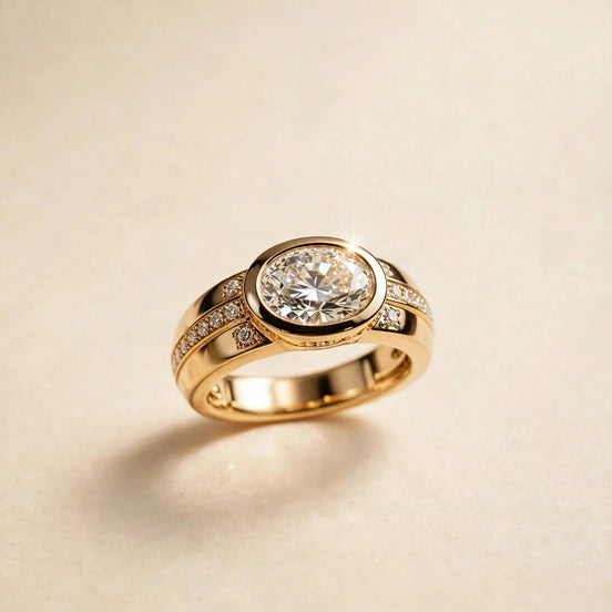 Chunky Cigar Band Solitaire
