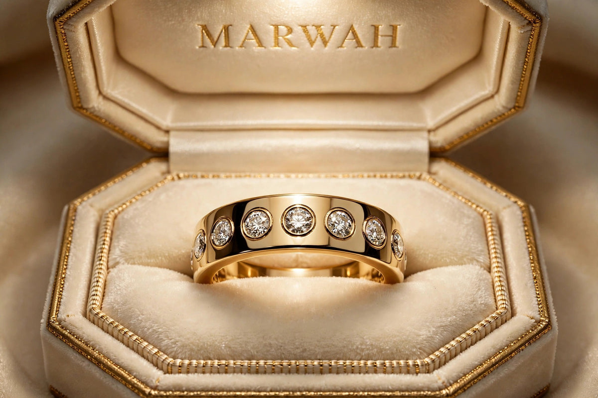 Wide Cigar Diamond Band