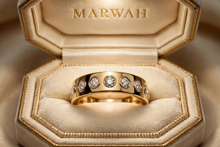 Wide Cigar Diamond Band